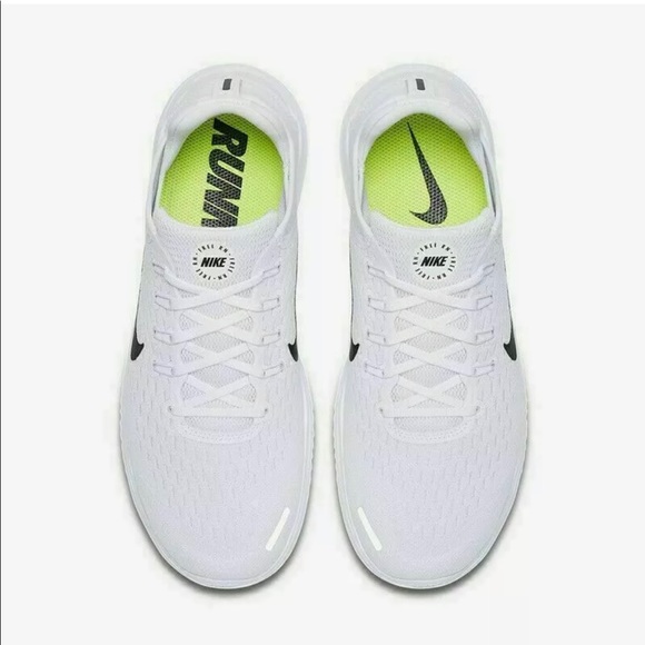 Nike Free RN 2018 Running Shoes White Black 942836 - Picture 6 of 7
